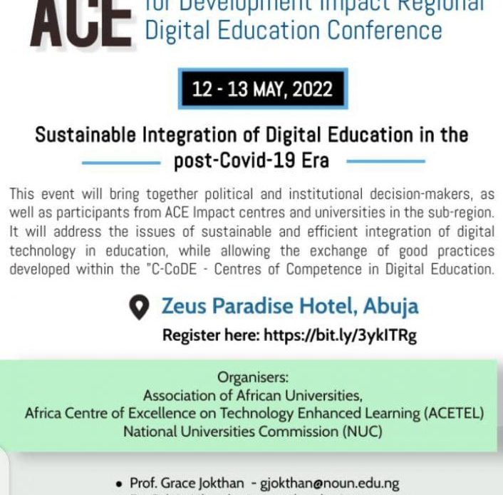 ACE for Development impact Regional Digital Education Conference